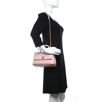 Chanel Iridescent Caviar Quilted Mini Coco Handle Flap Pink 2 of 9