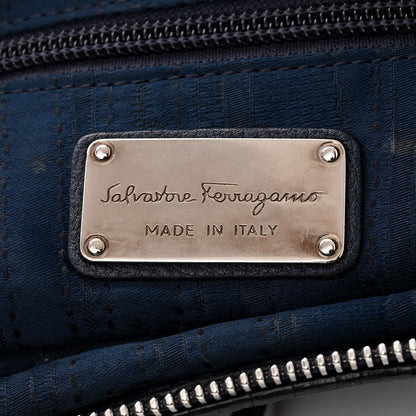 Salvatore Ferragamo Calfskin Fanisa Gancini Hobo Oxford Blue 6 of 14