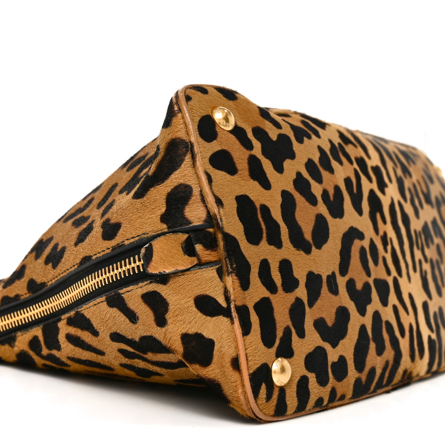 Pony Hair Leopard Print Large Cavallino Miele Moro
