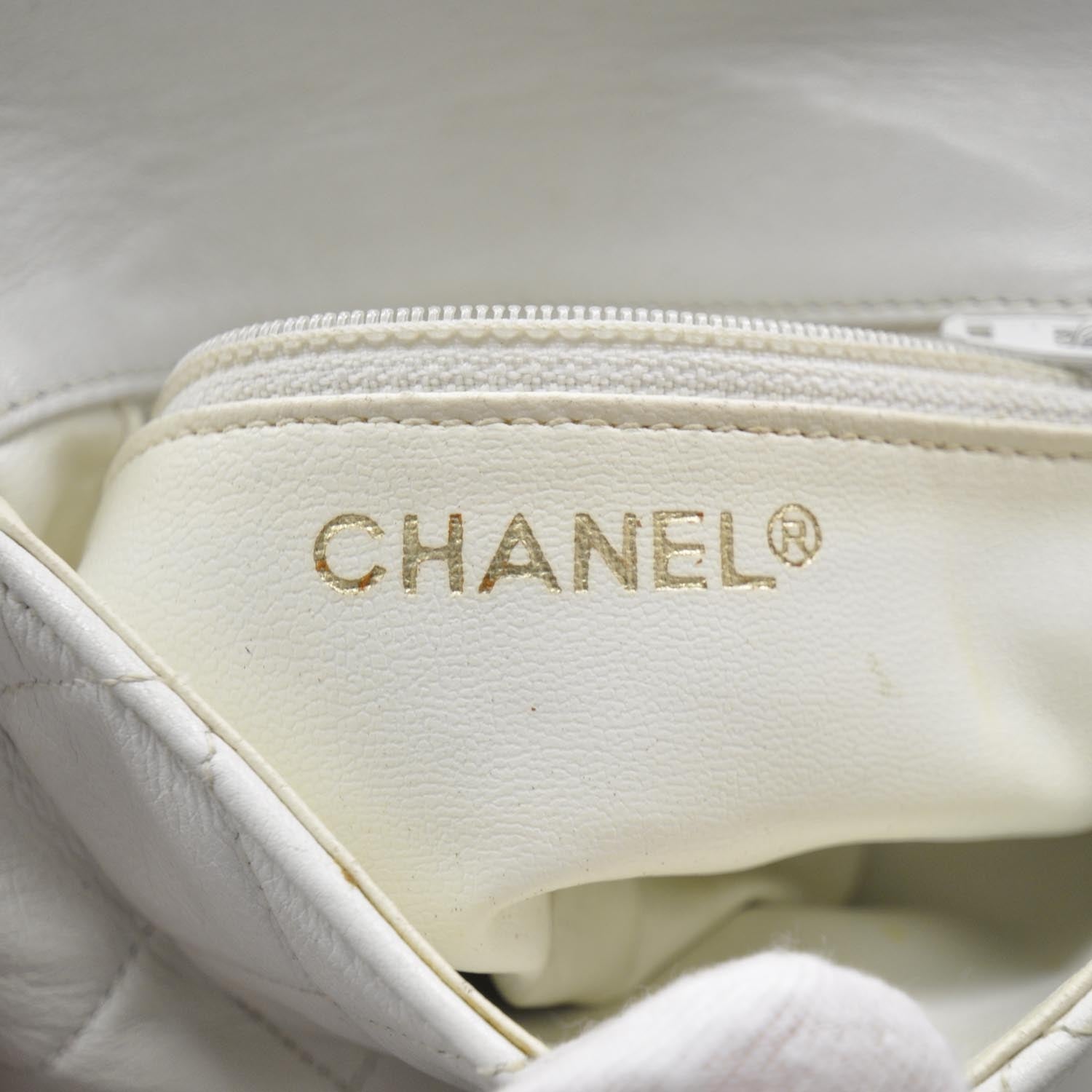 Chanel Lambskin Flap Waist Belt Bag White 75 30 6 of 11