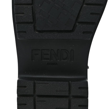 Fendi Vitello Abrasivato Fendigraphy 50mm Biker Boots 39 Black 7 of 10