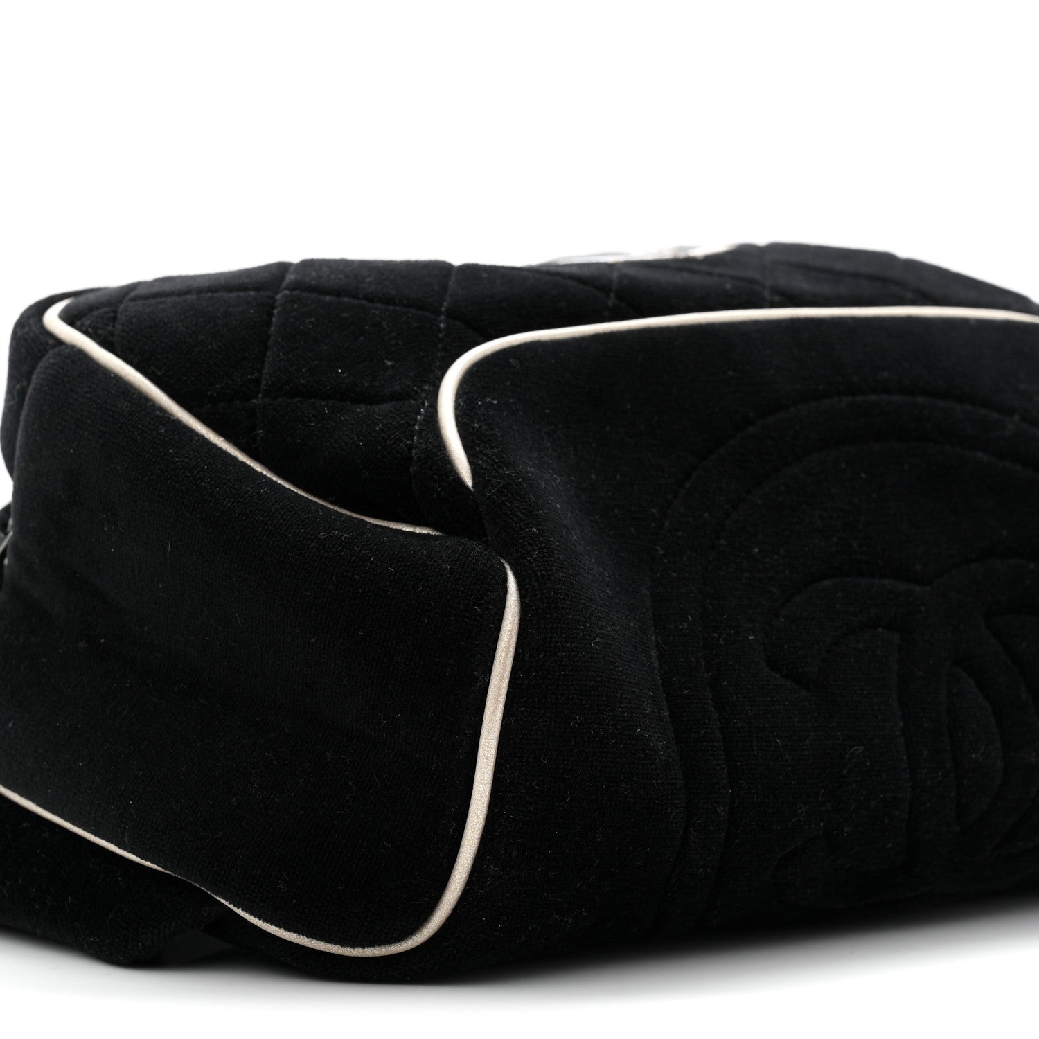 Chanel Velvet Quilted Coco Neige Waist Bag Black 10 of 11