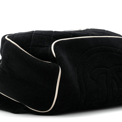 Chanel Velvet Quilted Coco Neige Waist Bag Black 10 of 11
