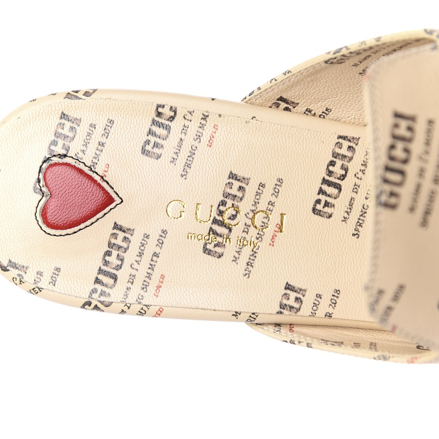 Calfskin Stamp Print Womens Princetown Slippers 38 Soy Black