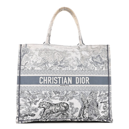 Christian Dior Gradient Canvas Embroidered Large Dioriviera Toile De Jouy Book Tote Blue 1 of 13