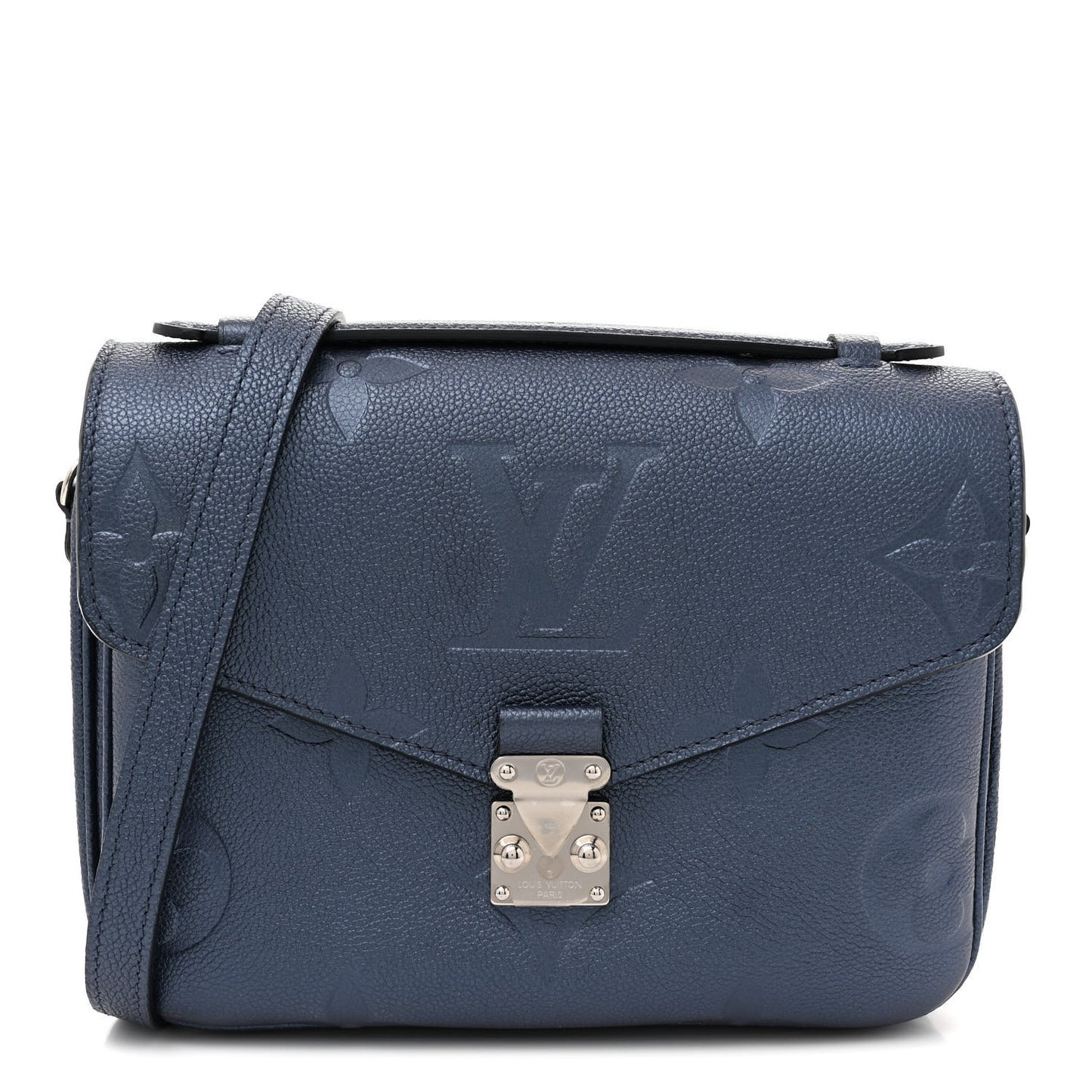Metallic Empreinte Monogram Giant Pochette Metis Navy Nacre