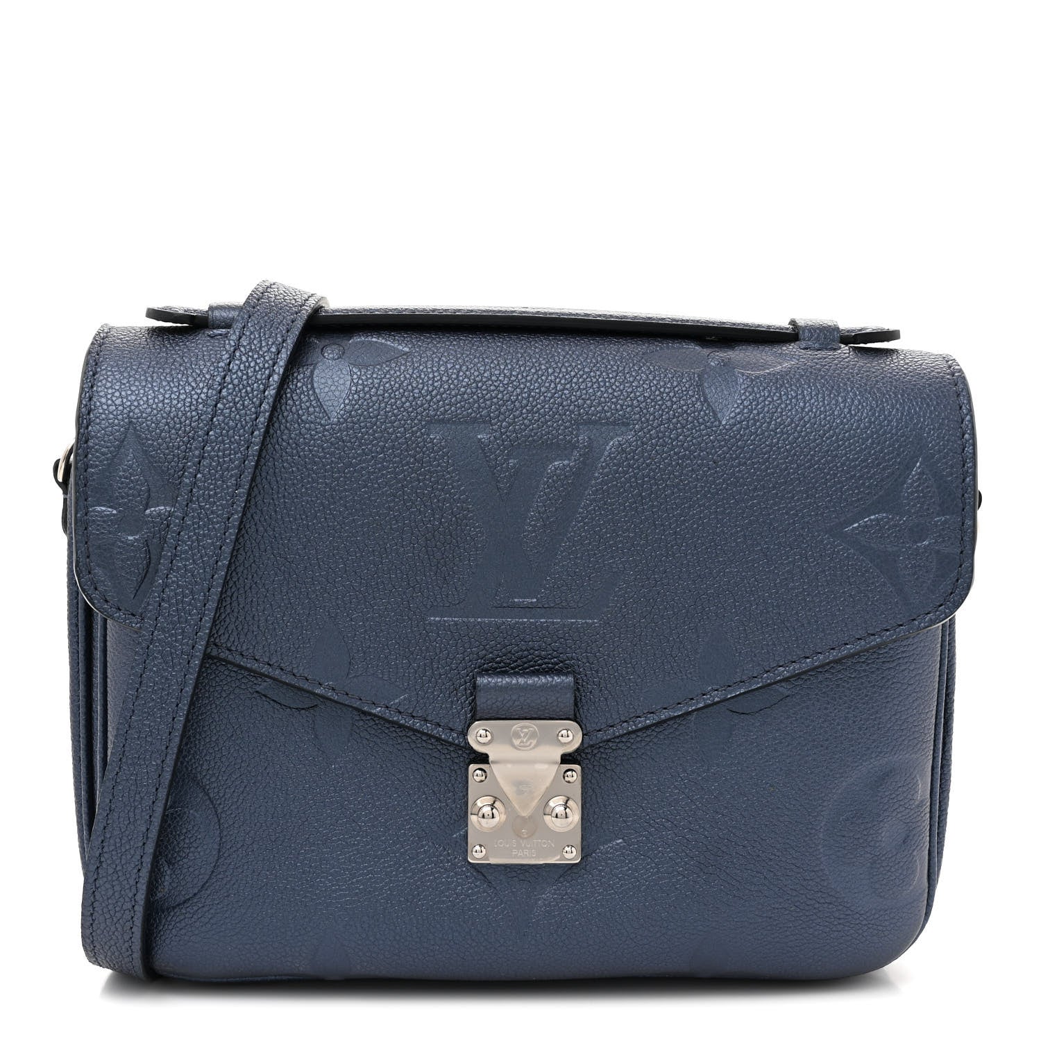 Louis Vuitton Metallic Empreinte Monogram Giant Pochette Metis Navy Nacre 1 of 10