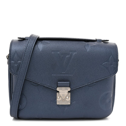 Louis Vuitton Metallic Empreinte Monogram Giant Pochette Metis Navy Nacre 1 of 10