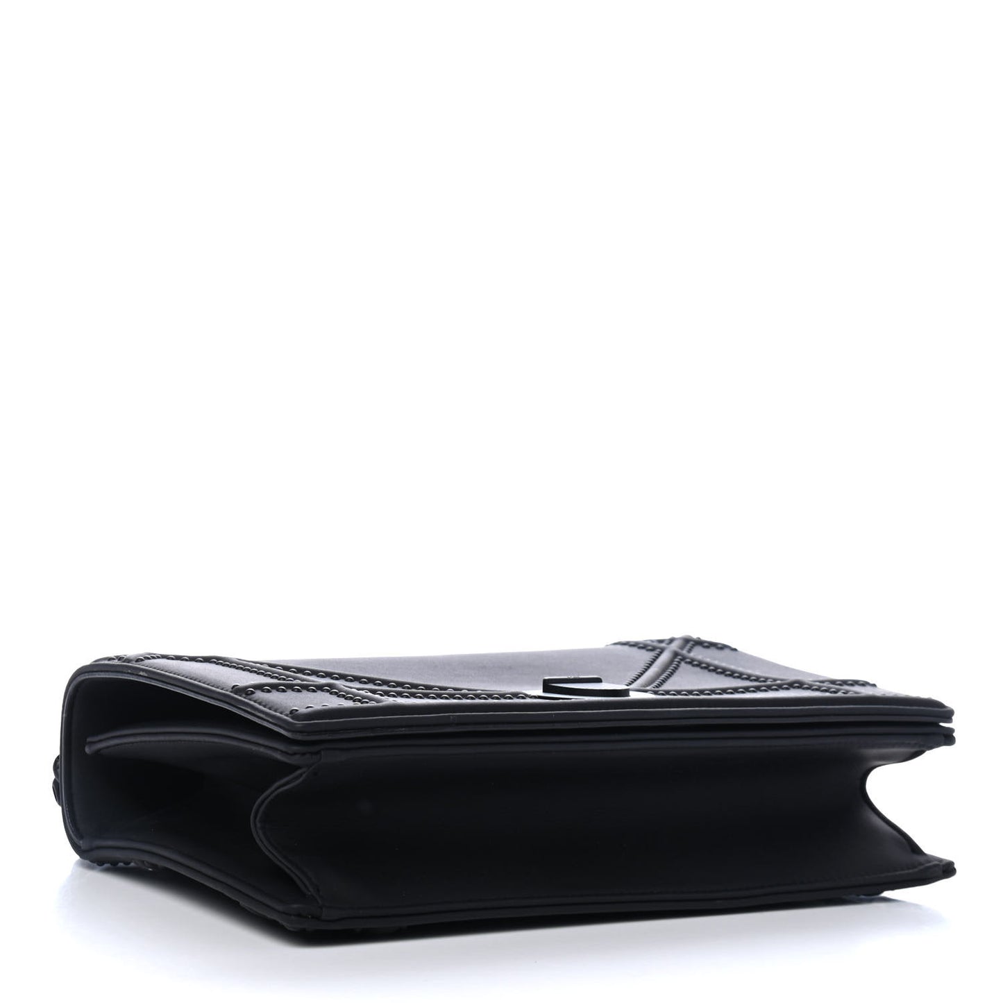 Ultra Matte Calfskin Studded Medium Diorama Flap Bag Black