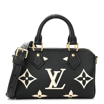 Louis Vuitton Empreinte Monogram Giant Nano Speedy Black Beige 1 of 10