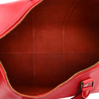 Louis Vuitton Epi Keepall 50 Castillan Red 4 of 11
