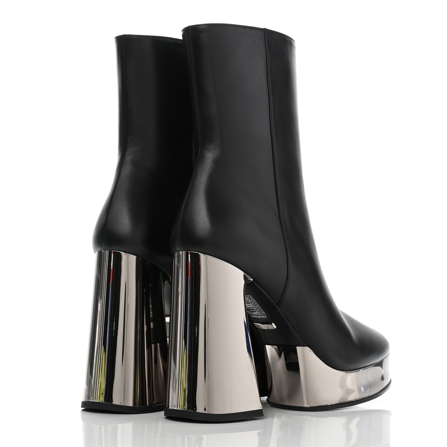 Gucci Malaga Kid Chrome Ankle Boots 40 Black 4 of 9