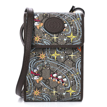 Gucci X DISNEY GG Supreme Monogram Donald Duck Mini Interlocking G Crossbody Bag Beige Multicolor New Acero 1 of 8