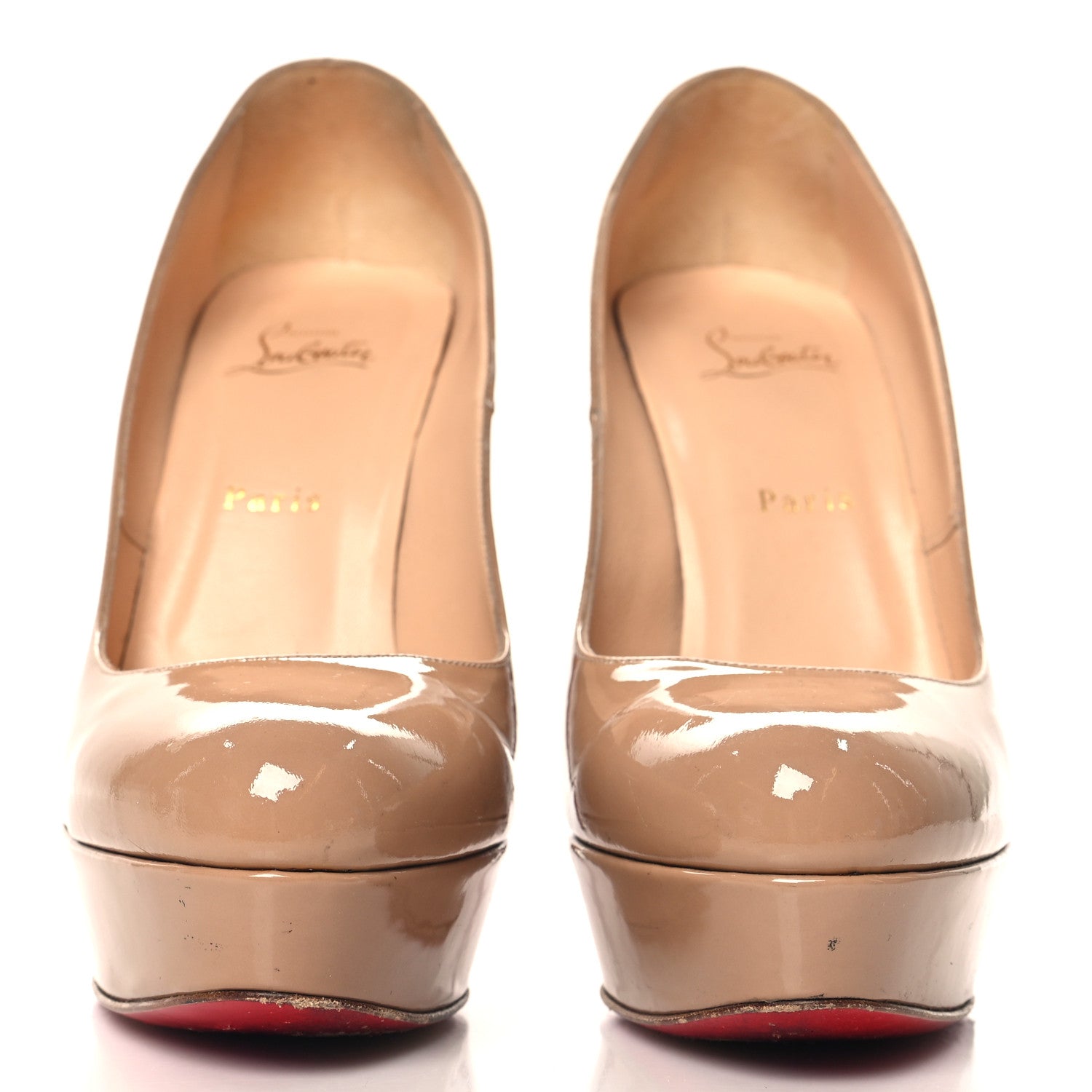Christian Louboutin Patent Bianca 140 Pumps 41 Nude 3 of 9
