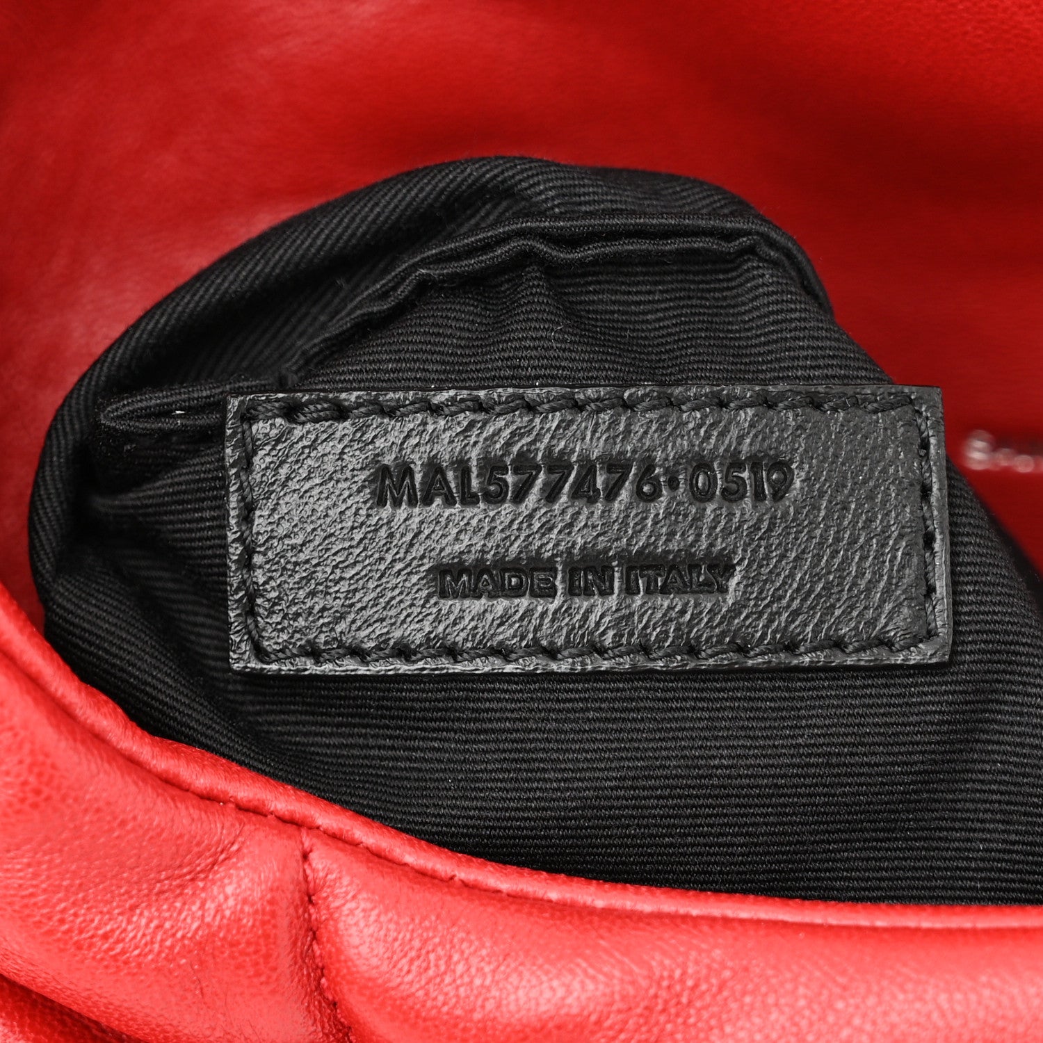 Saint Laurent Lambskin Quilted Small Loulou Puffer Monogram Chain Satchel Red 8 of 11