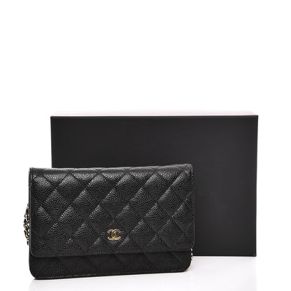 Chanel Caviar Quilted Wallet On Chain WOC Black 9 of 9