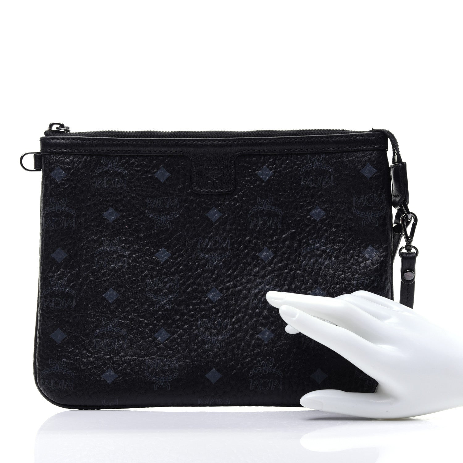 MCM Visetos Stark Wristlet Pouch Black 2 of 12