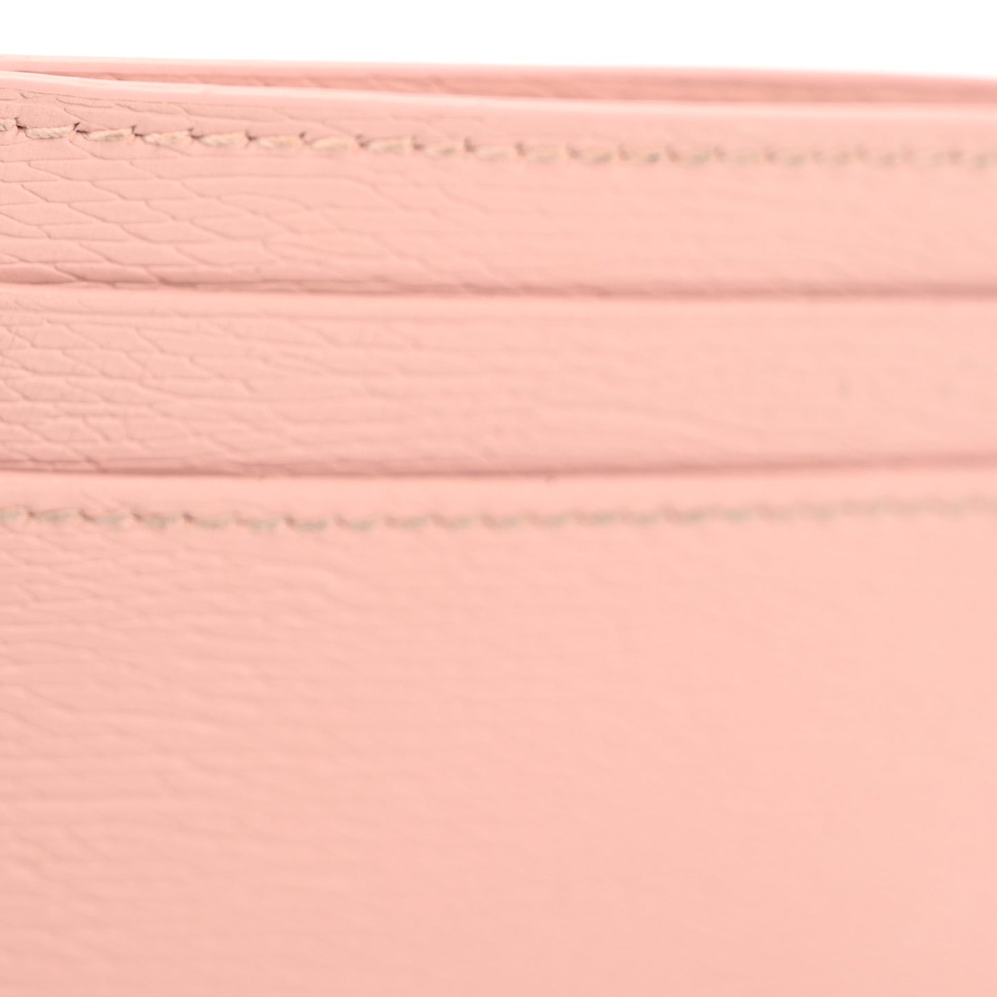 Calfskin Script Card Holder Light Pink