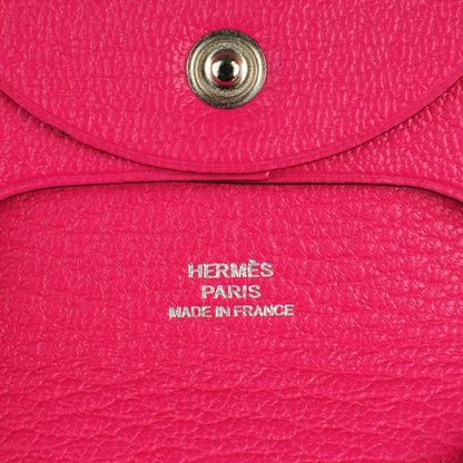 Hermes Chevre Mysore Bastia Coin Purse Rose Shocking 5 of 7