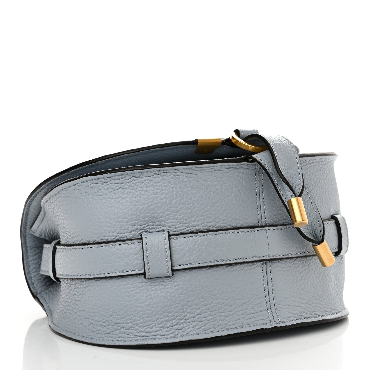 Chloe Grained Calfskin Small Marcie Saddle Bag Shady Blue 4 of 10