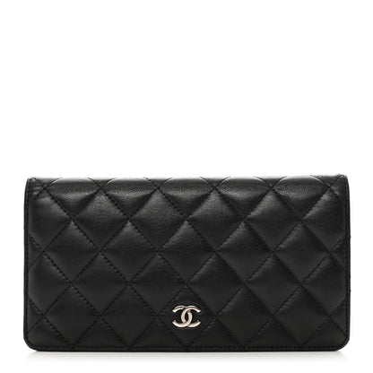 Chanel Lambskin Quilted Yen Wallet Black 1 of 8