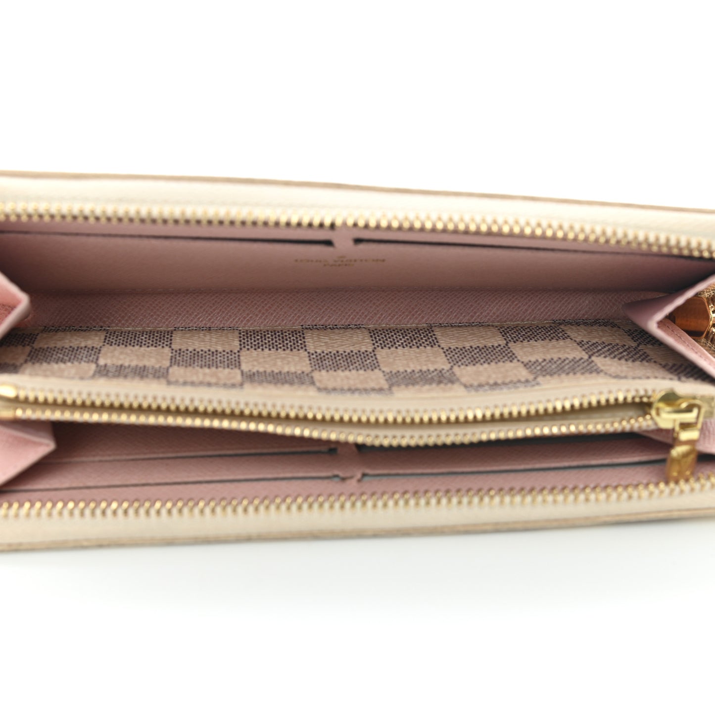 Damier Azur Clemence Wallet Rose Ballerine