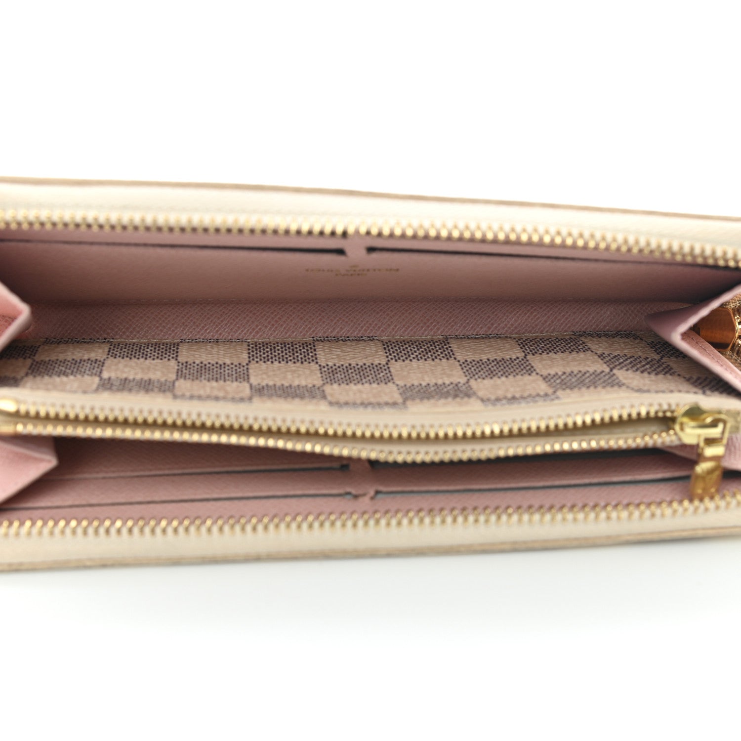 Louis Vuitton Damier Azur Clemence Wallet Rose Ballerine 4 of 8