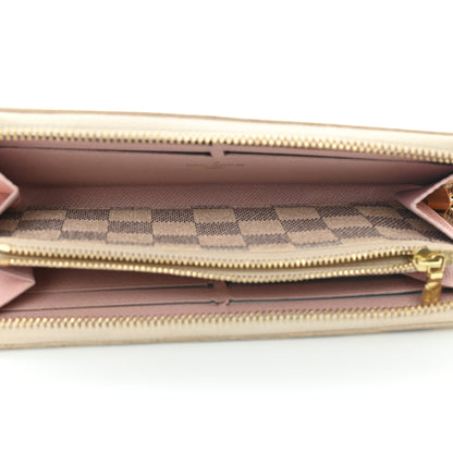 Louis Vuitton Damier Azur Clemence Wallet Rose Ballerine 4 of 8
