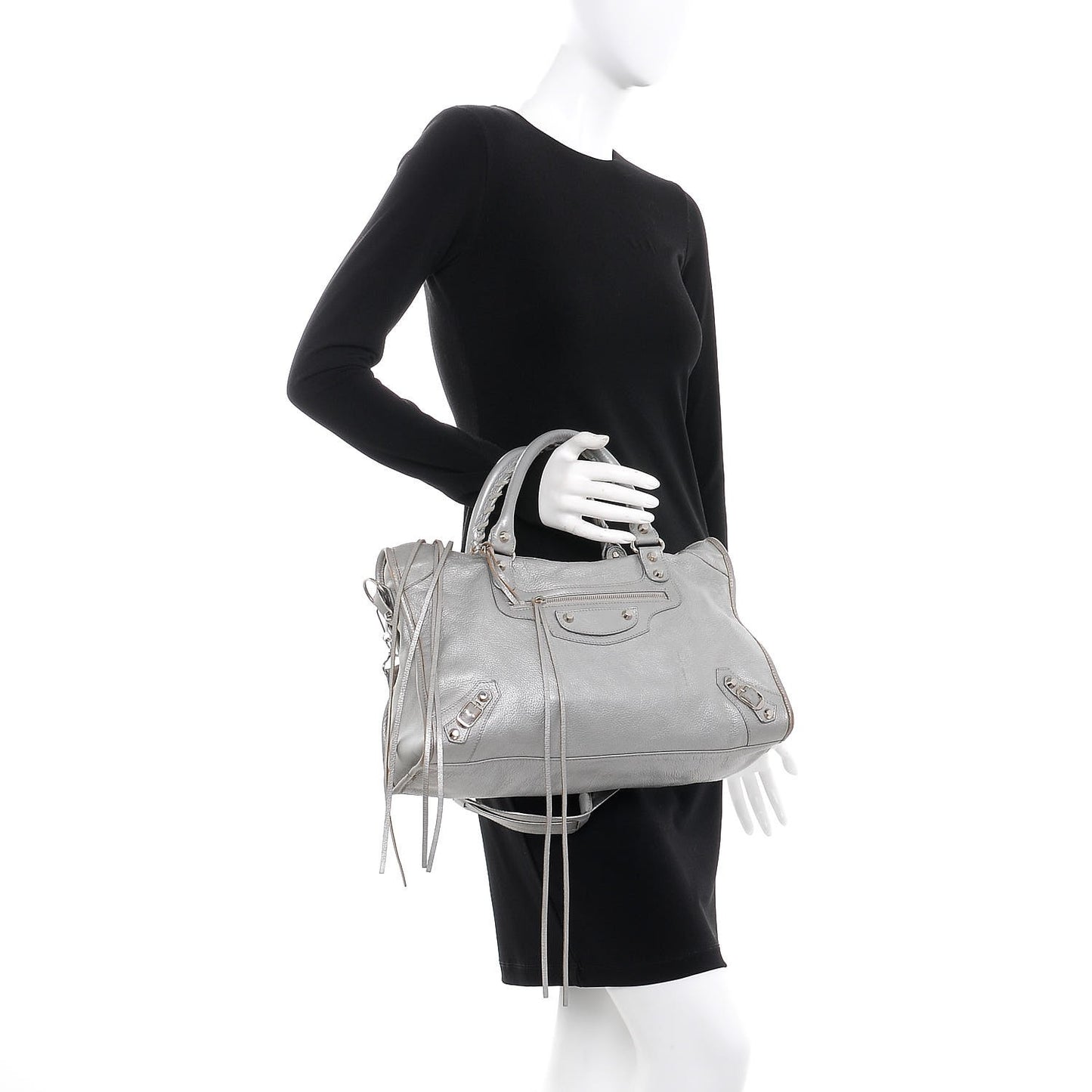Pearlescent Goatskin Classic Palladium Hardware City Gris Gris Light