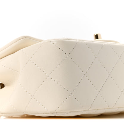 Chanel Lambskin Quilted Mini Rectangular Flap White 9 of 12
