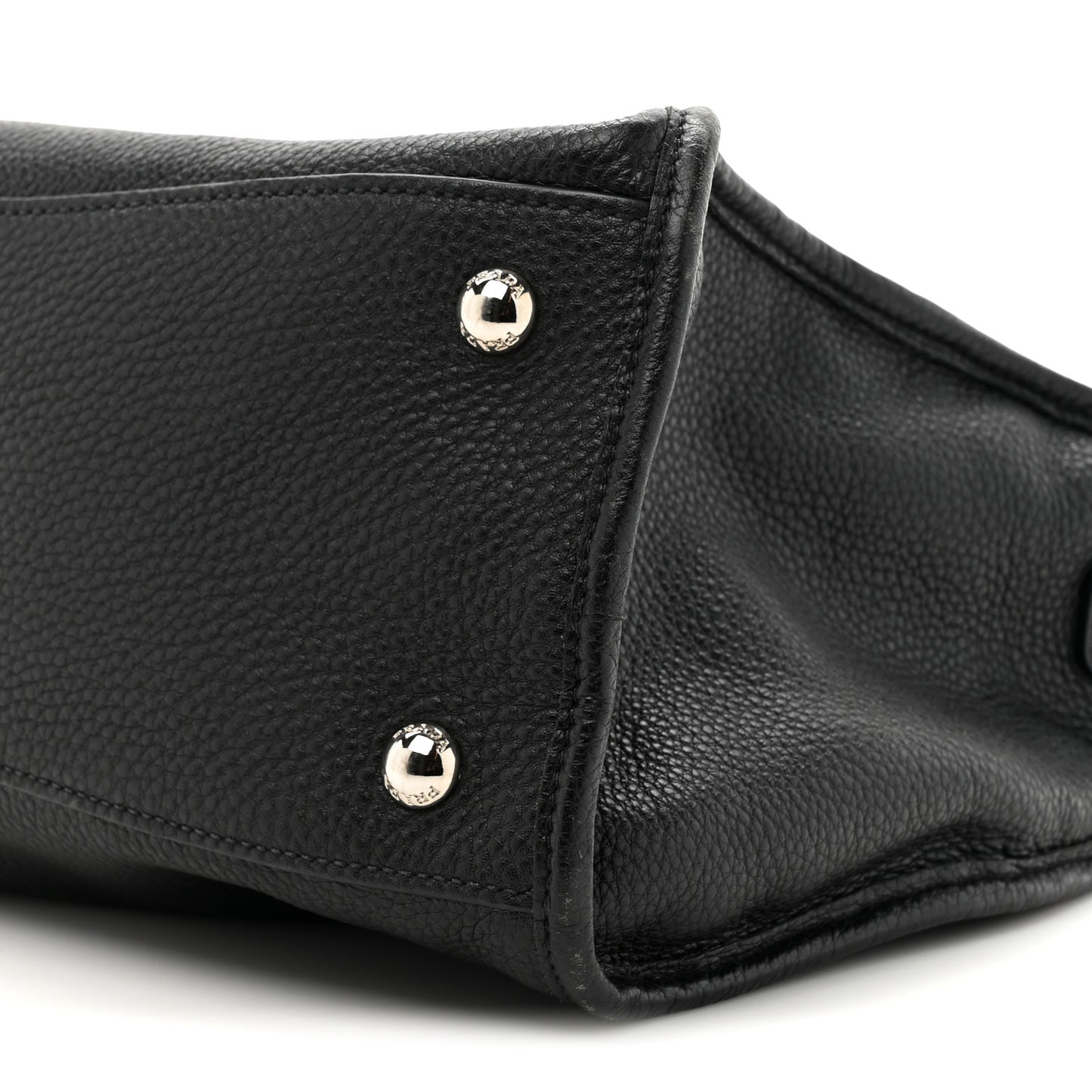 Vitello Phenix Shopping Satchel Black