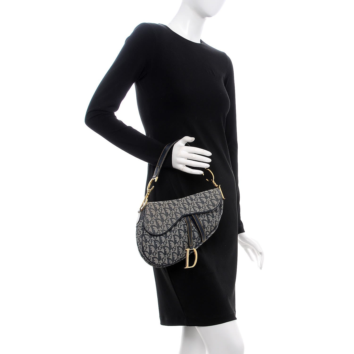 Christian Dior Monogram Saddle Bag Blue 2 of 8