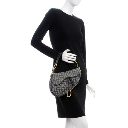 Christian Dior Monogram Saddle Bag Blue 2 of 8