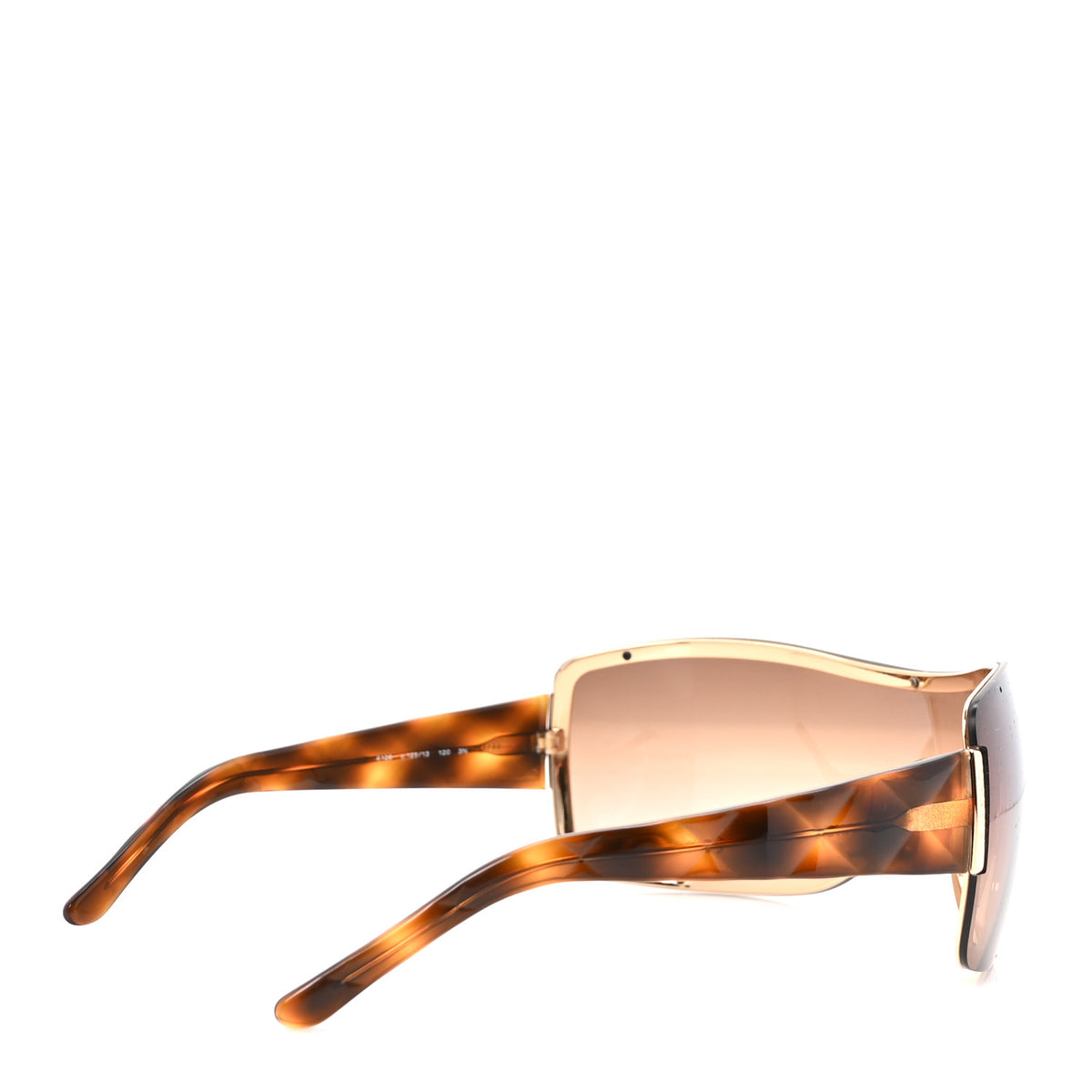 Quilted Shield Sunglasses 4126 Tortoise