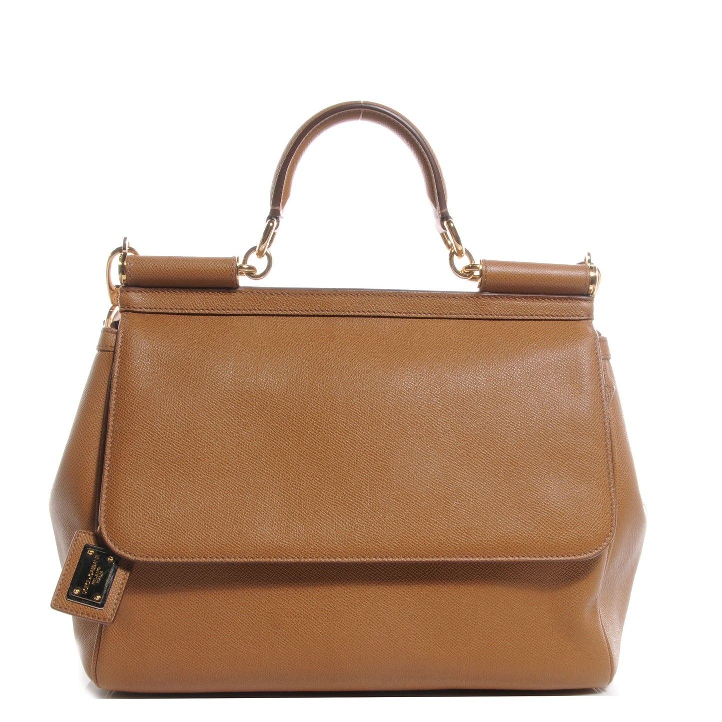 Vitello Medium Miss Sicily Satchel Camel