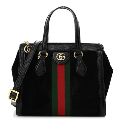 Gucci Suede Patent GG Web Small Ophidia Tote Bag Black 1 of 17