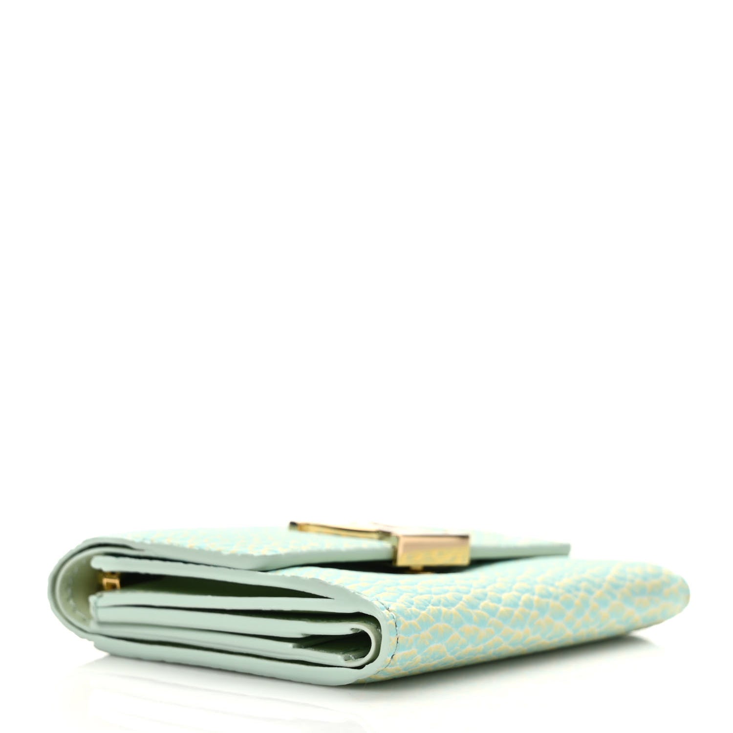 Louis Vuitton Taurillon Summer Stardust Capucines XS Wallet Vert D'Eau 3 of 5
