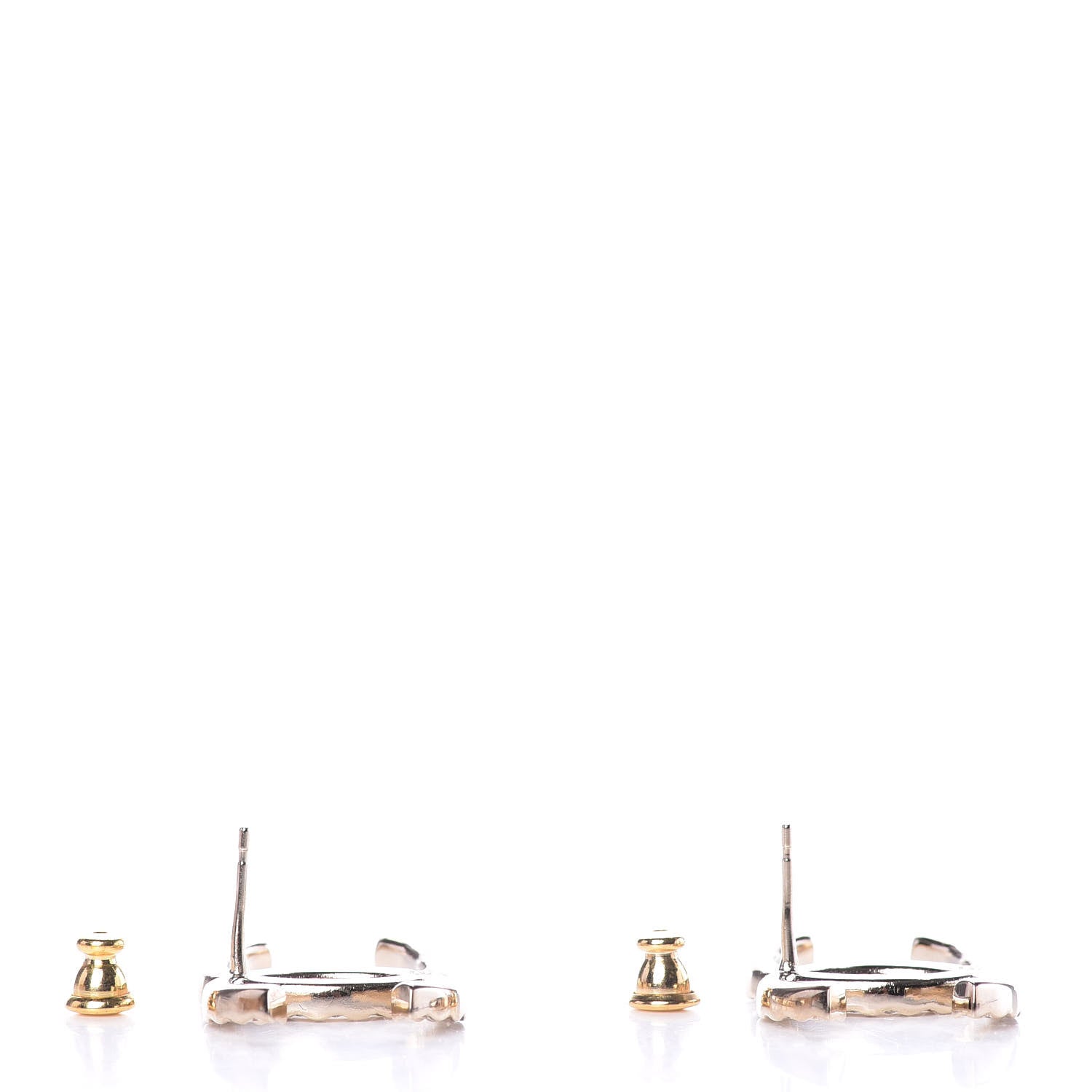Chanel Baguette Crystal High Society CC Earrings Gold 2 of 4