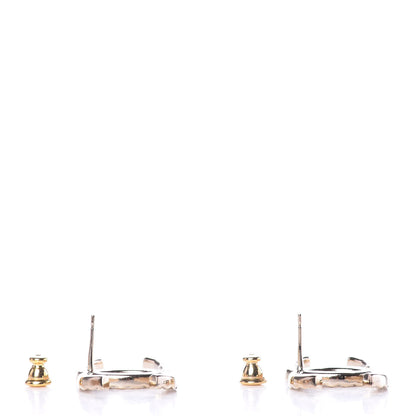Chanel Baguette Crystal High Society CC Earrings Gold 2 of 4