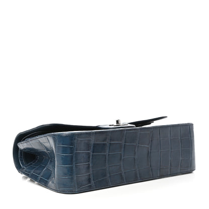 Chanel Alligator Jumbo Double Flap Blue 4 of 9