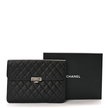 Chanel Caviar Quilted Medium Golden Class Pouch Black 9 of 9