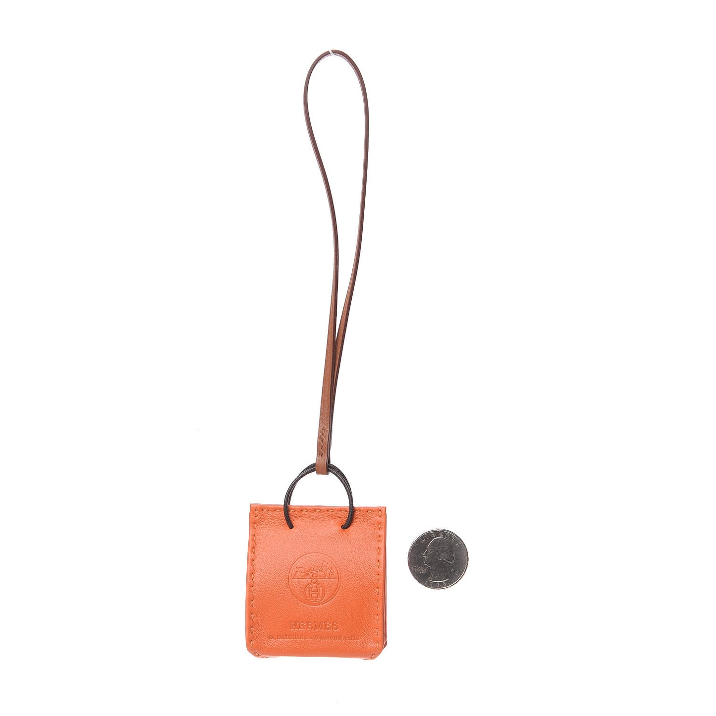 Milo Lambskin Swift Shopping Bag Charm Feu Gold
