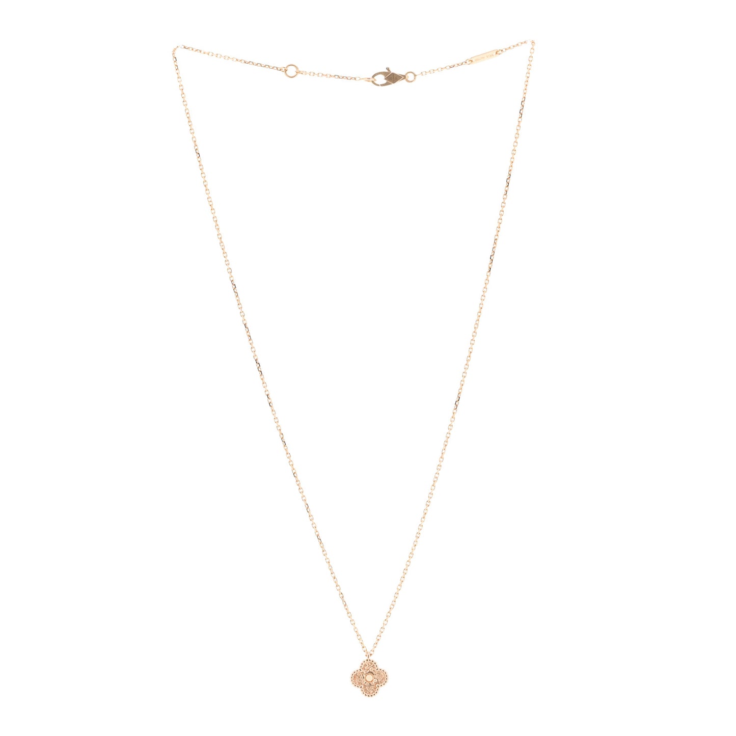 18K Rose Gold Sweet Alhambra Pendant Necklace