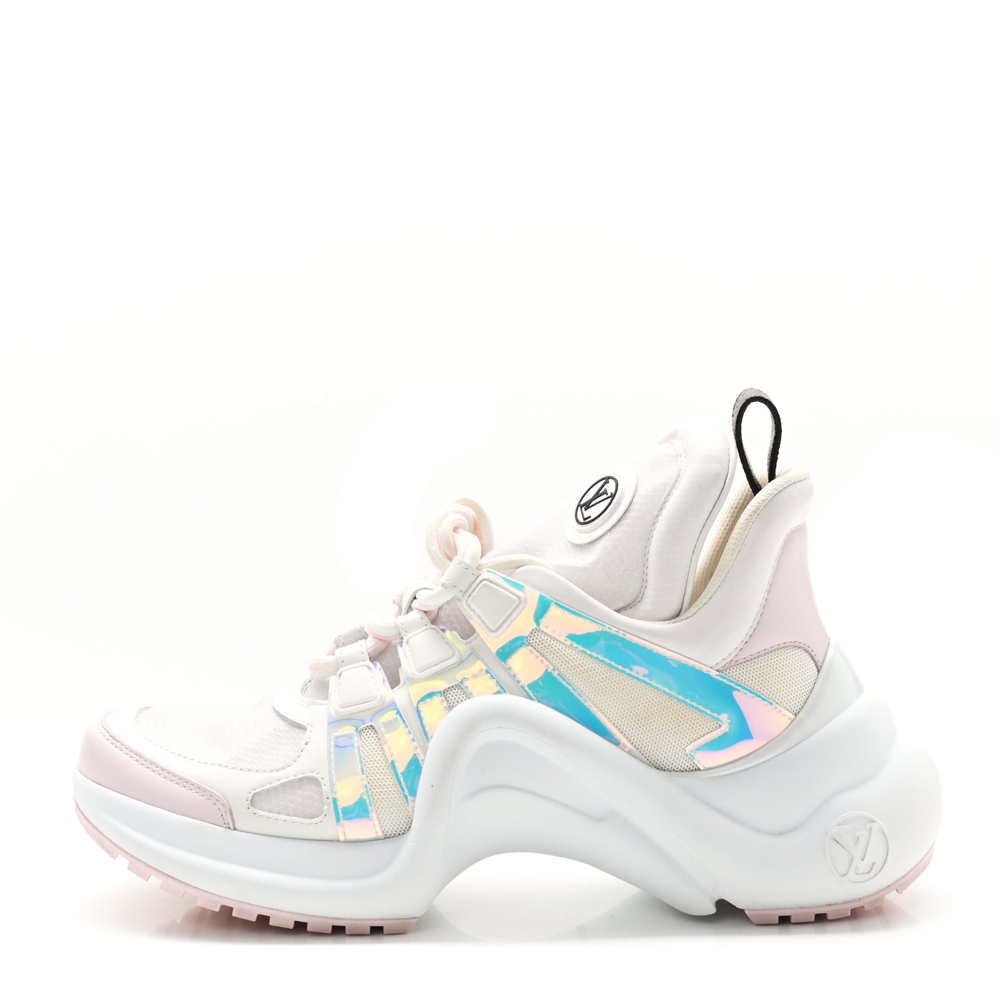 Calfskin Nylon LV Archlight Sneakers 37 Rose Clair Pink