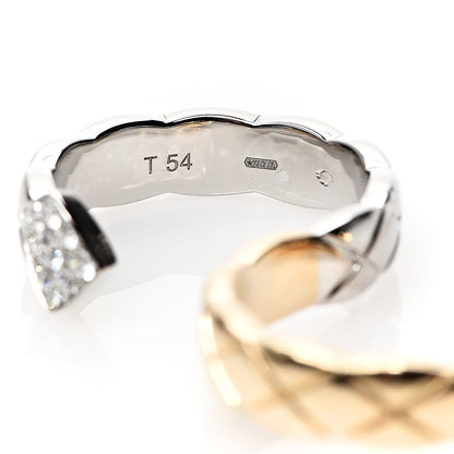 Chanel 18K Yellow White Gold Diamond Coco Crush Two Finger Ring 4 of 6