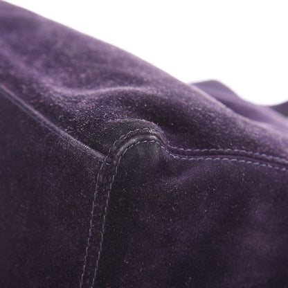 Chanel Suede CC Shoulder Bag Purple 14 of 19