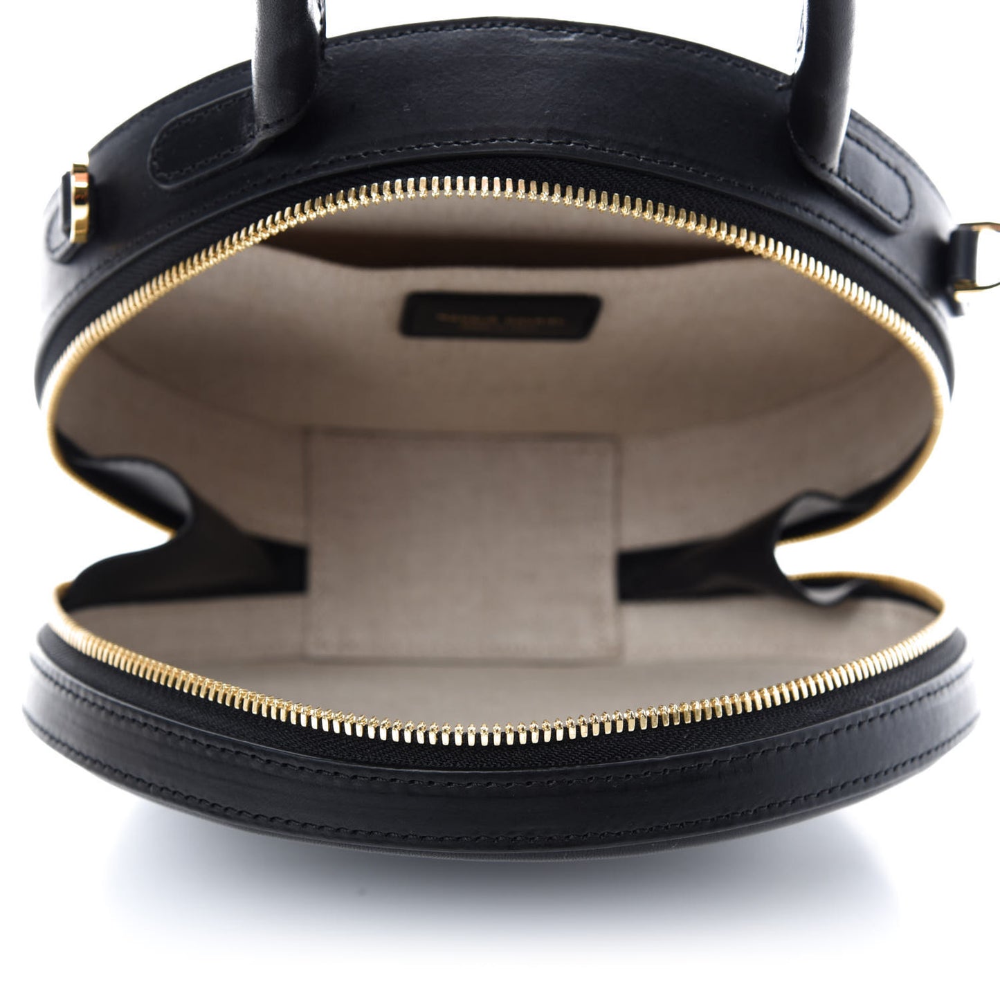 Calfskin Circle Crossbody Bag Black