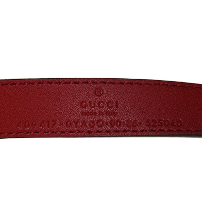 Gucci Plutone Calfskin Double G 20mm Belt 90 36 New Cherry Red 3 of 4