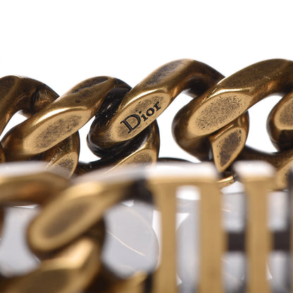 Christian Dior Metal Logo Chain Bracelet Gold 4 of 5