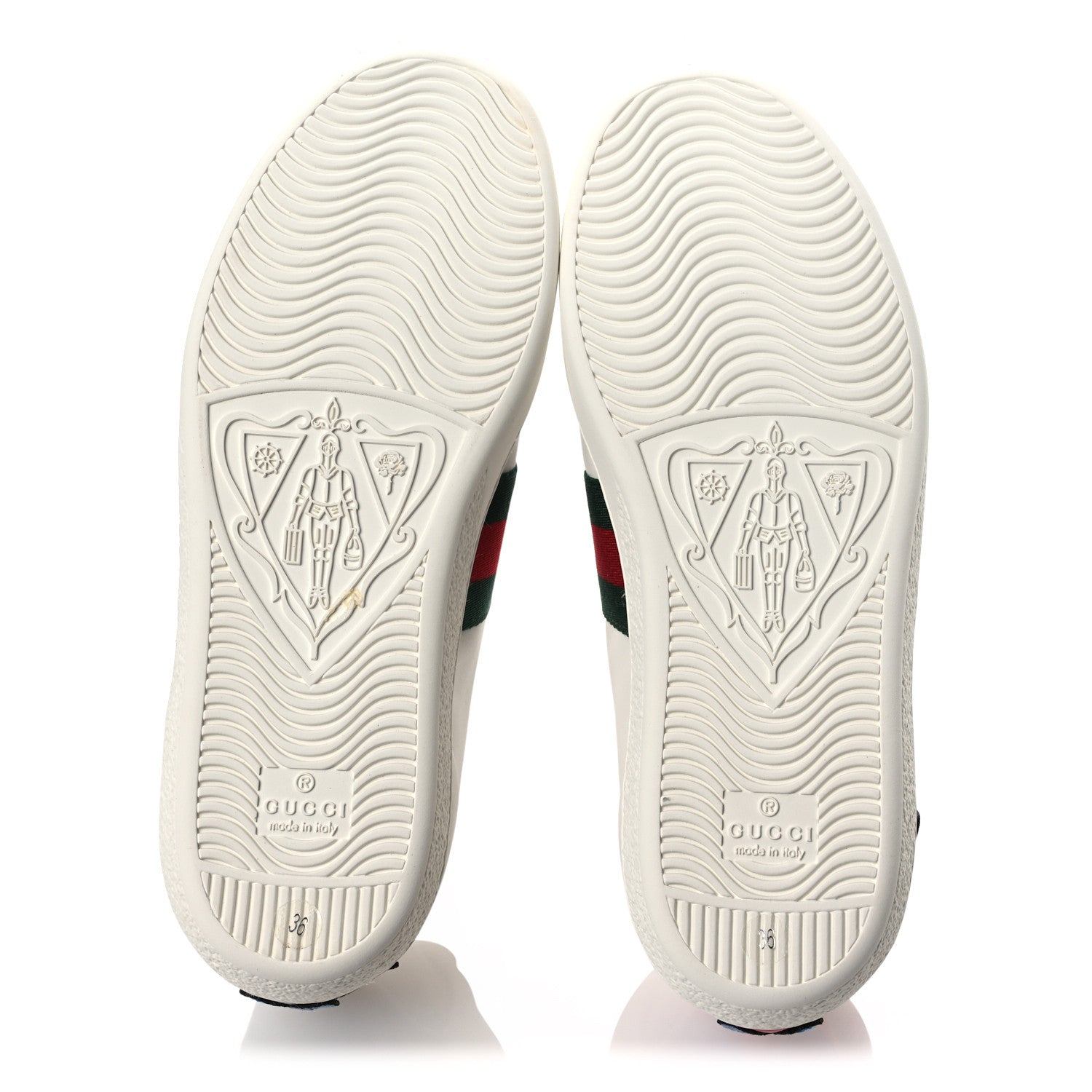 Gucci Calfskin Web Floral Embroidered Womens Ace Sneakers 36 White 7 of 11